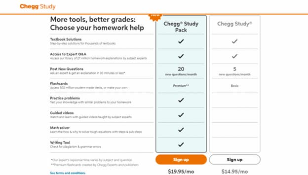 cheggwriting-pricing