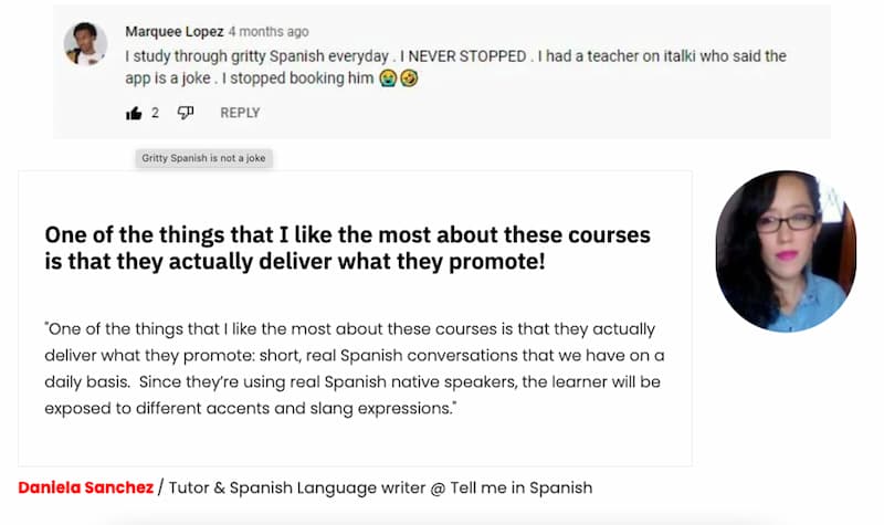 Gritty-Spanish-Student-Feedback-Reputation