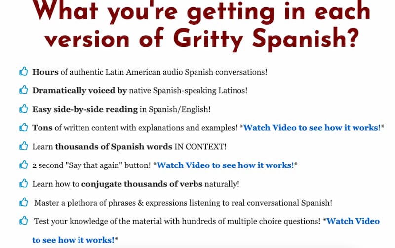 gritty spanish review