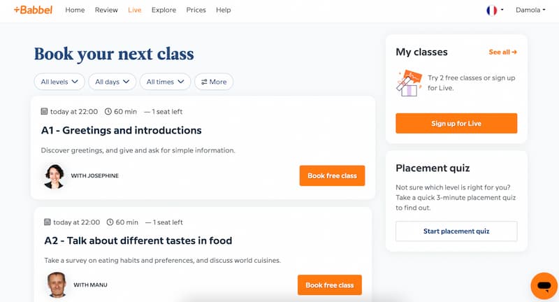 babbel-live-class