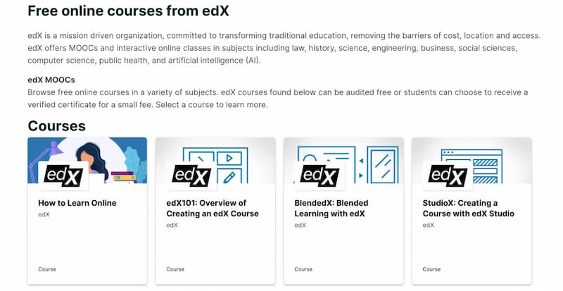 edx cursos gratuitos en línea