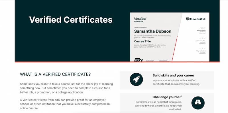 certificados verificados edx