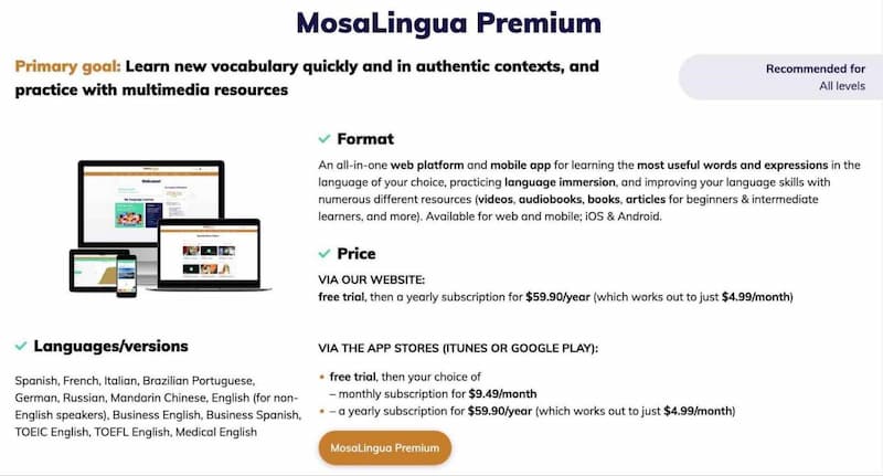 Mosalingua-premium-plan