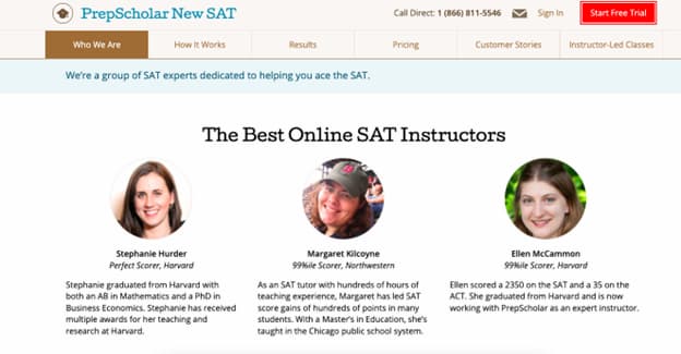 PrepScholar SAT instructors