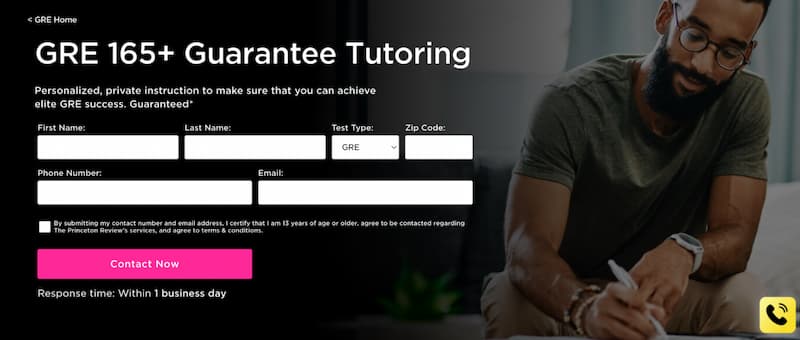 princetonreview gre guarantee tutoring