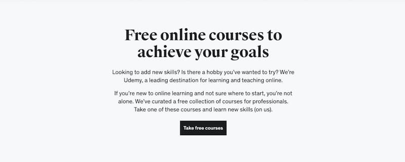 udemy free online courses