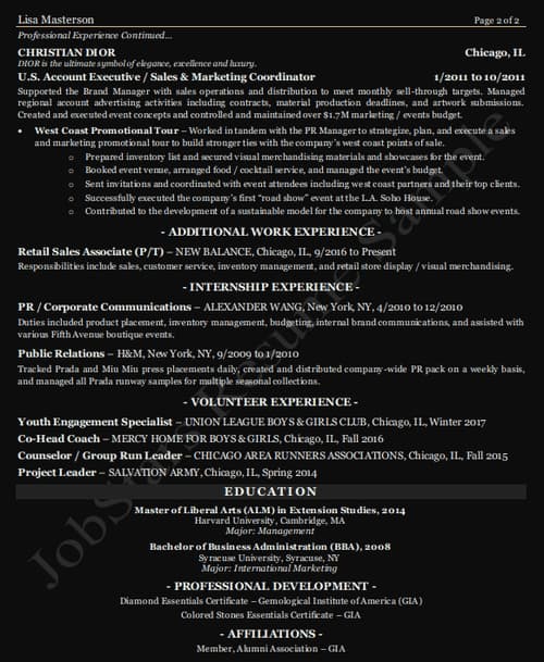 jobstars-resume-sample