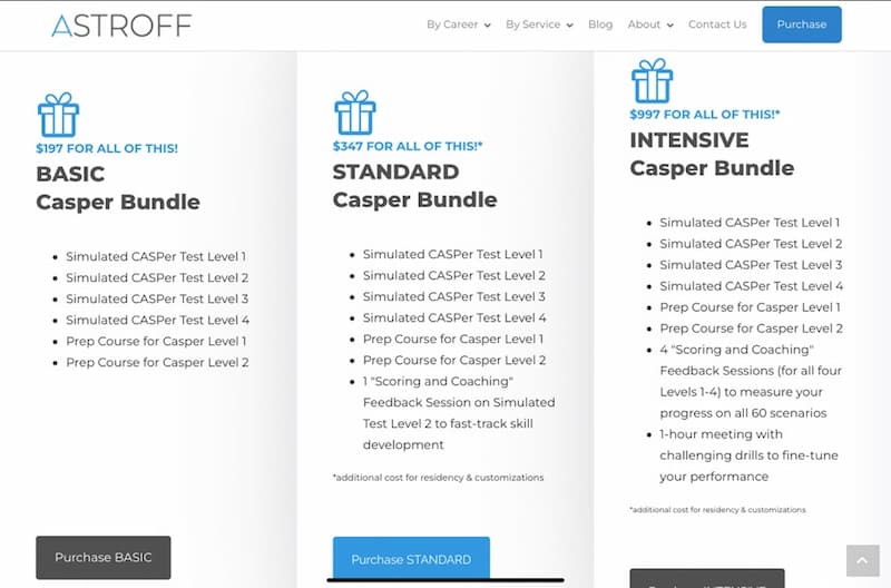 Astroff CASPer prices