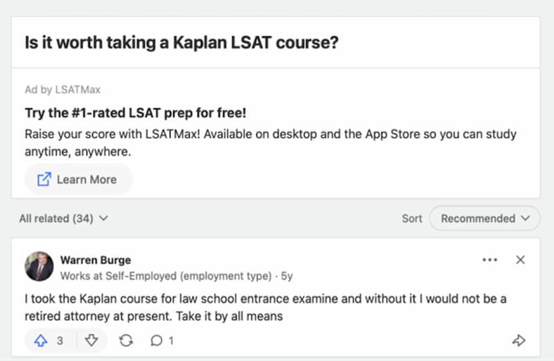 kaplan lsat course feedback