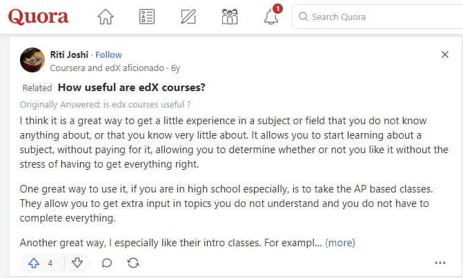 edx quora review