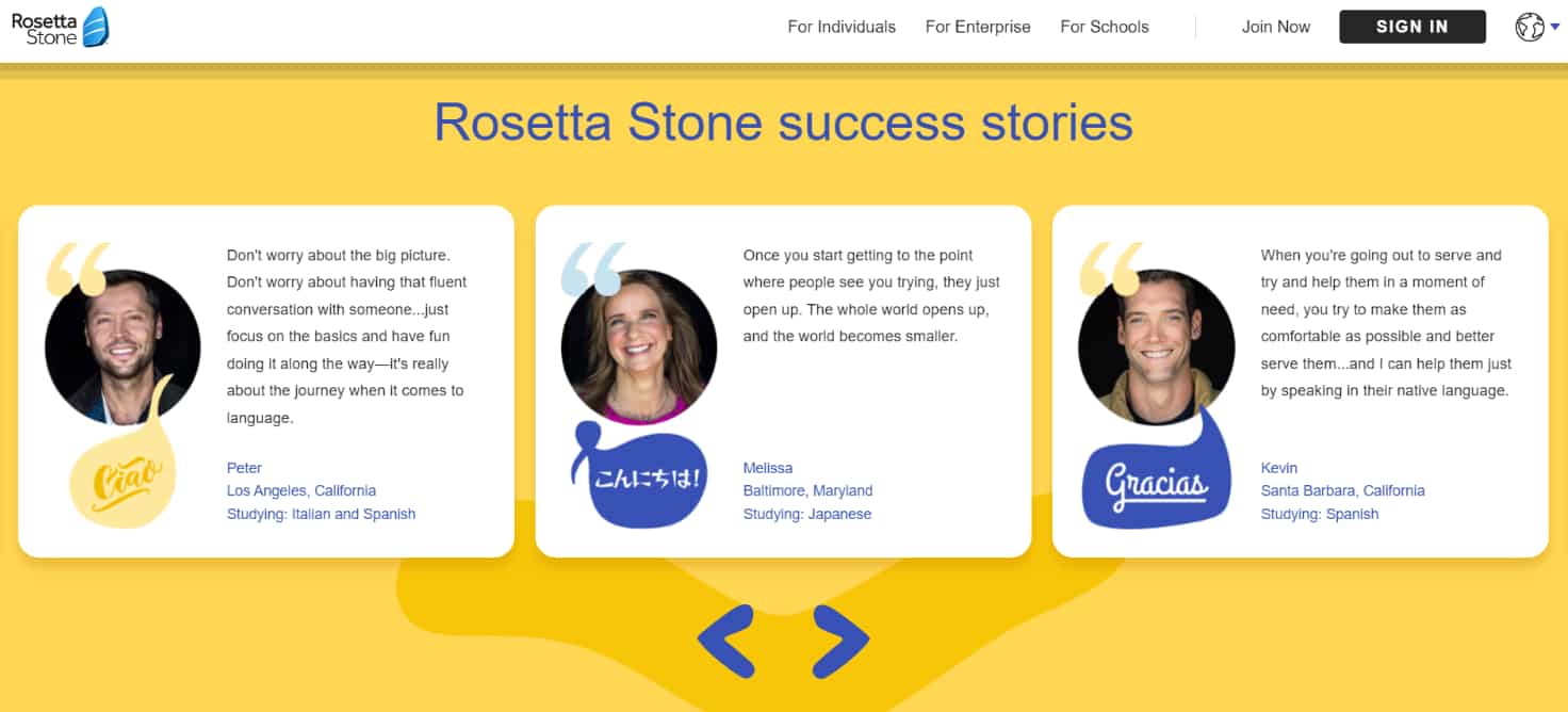 rosetta stone success stories