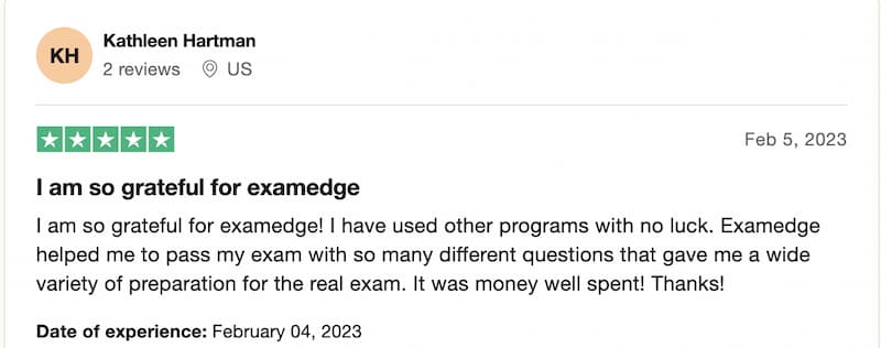Exam Edge - review of Kathleen