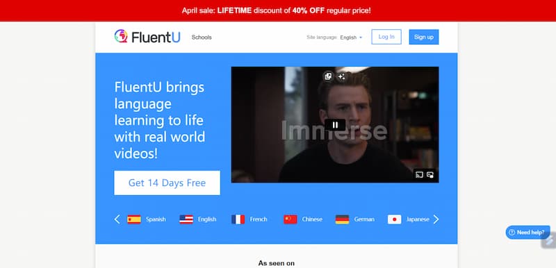 fluentu main page