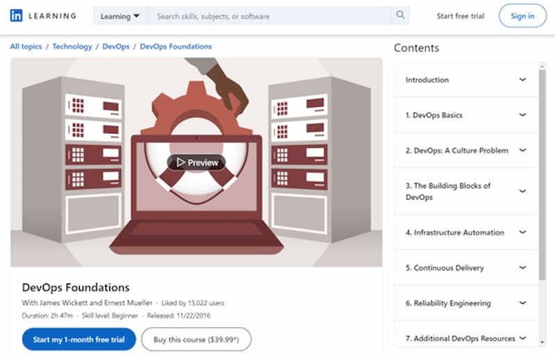 lynda course structure