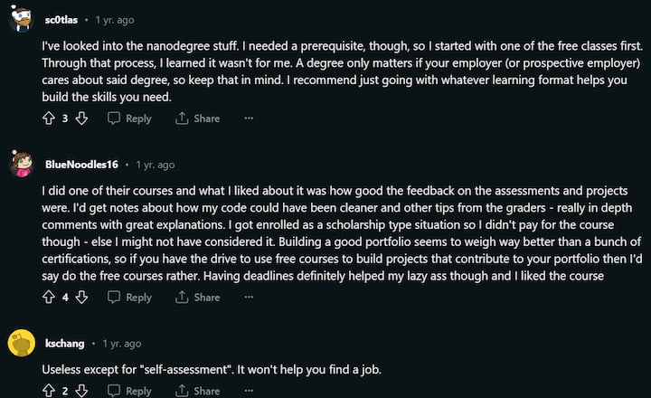 udacity reddit reviews