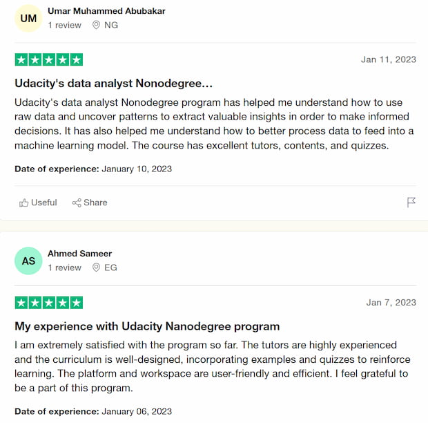 udacity reviews