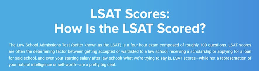 Blueprint - how is the LSAT scored