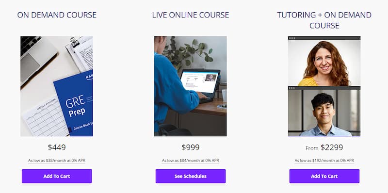 Kaplan - pricing of courses
