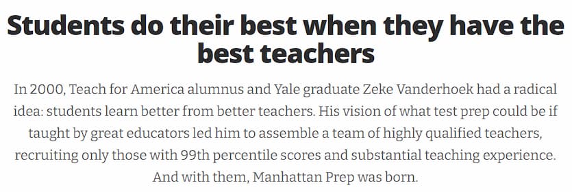 Manhattan - best teachers for students