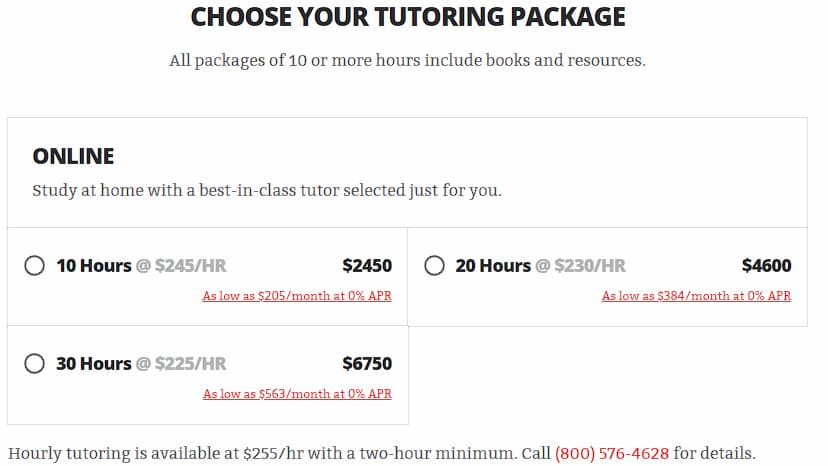 Manhattan - tutoring package