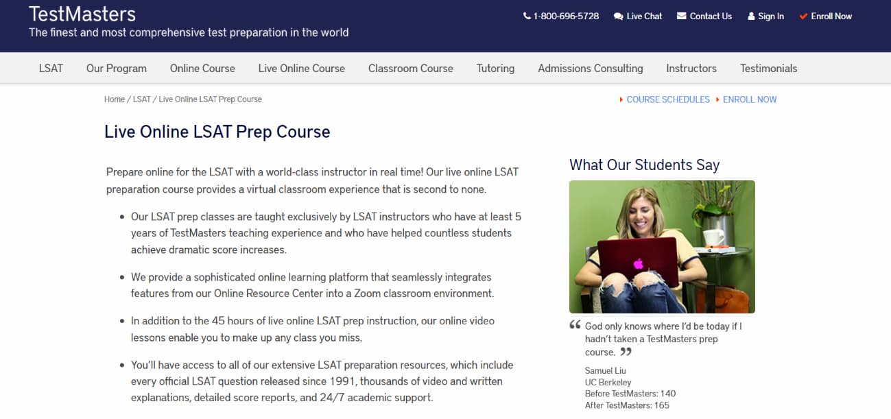 Live online LSAT Prep Course