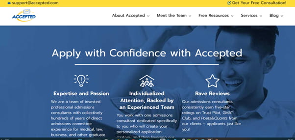 accepted.com-greeting-page