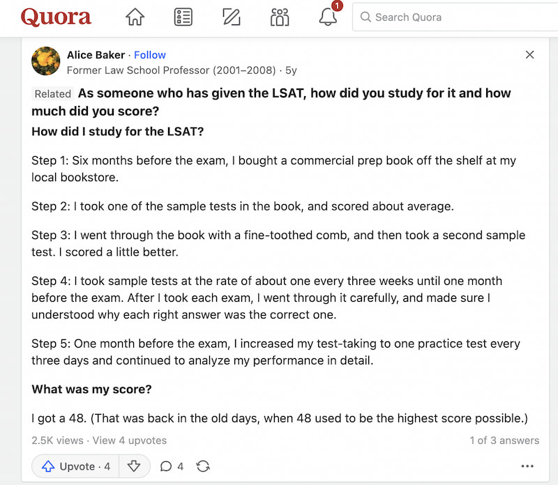 As someone who has given the LSAT, how did you study for it and how much did you score?