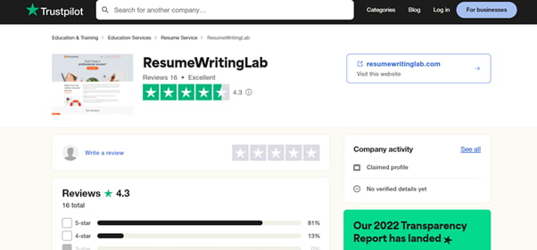 resume writing lab high rate review