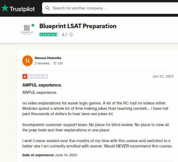 The Benefits of Blind Review on the LSAT