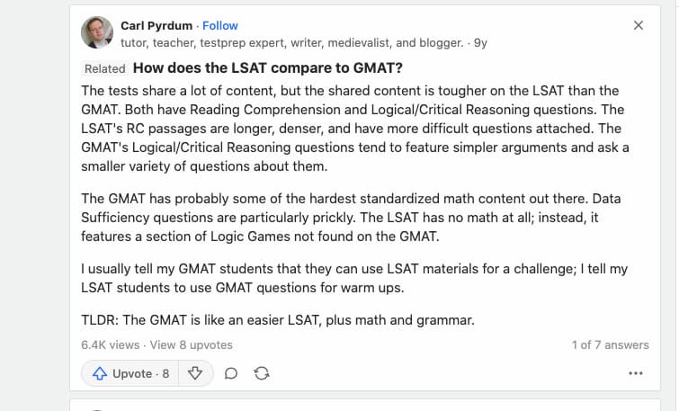 LSAT vs GMAT