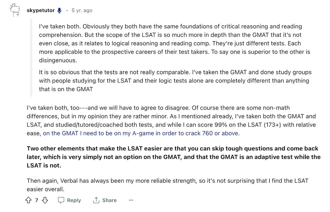 LSAT vs GMAT