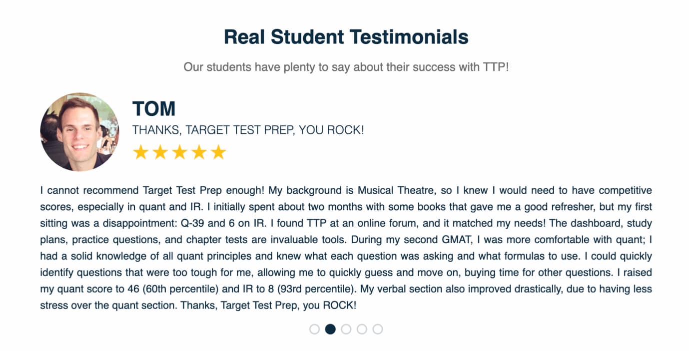 Real student testimonials