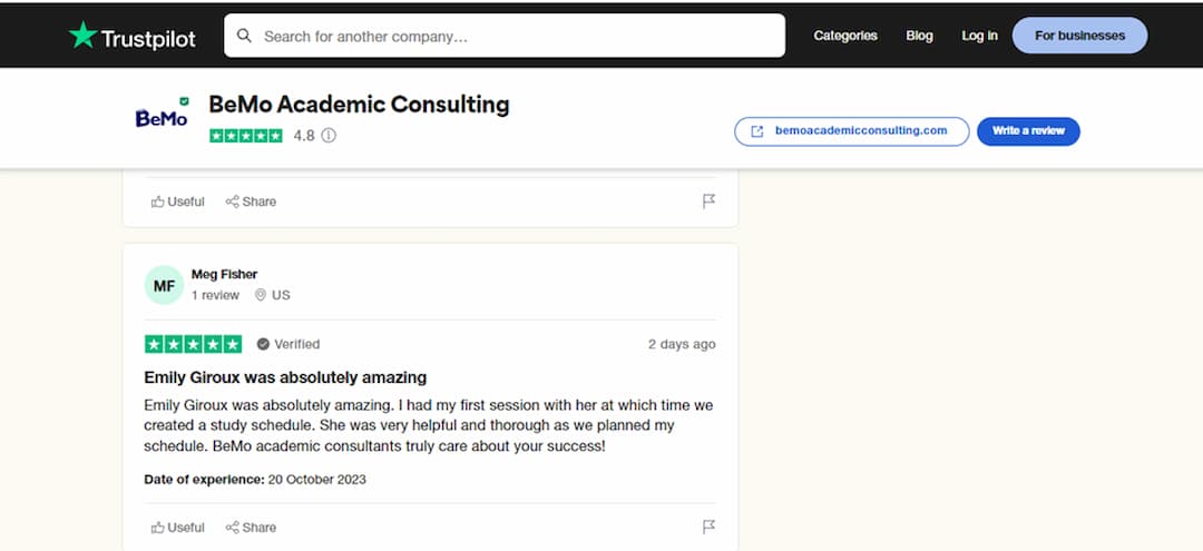 bemo review on trustpilot
