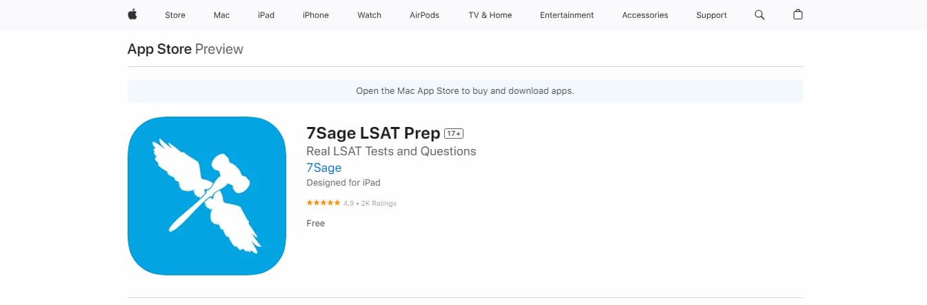 7Sage LSAT Prep App