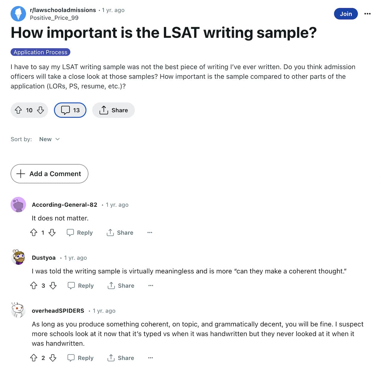 LSAT writing sample