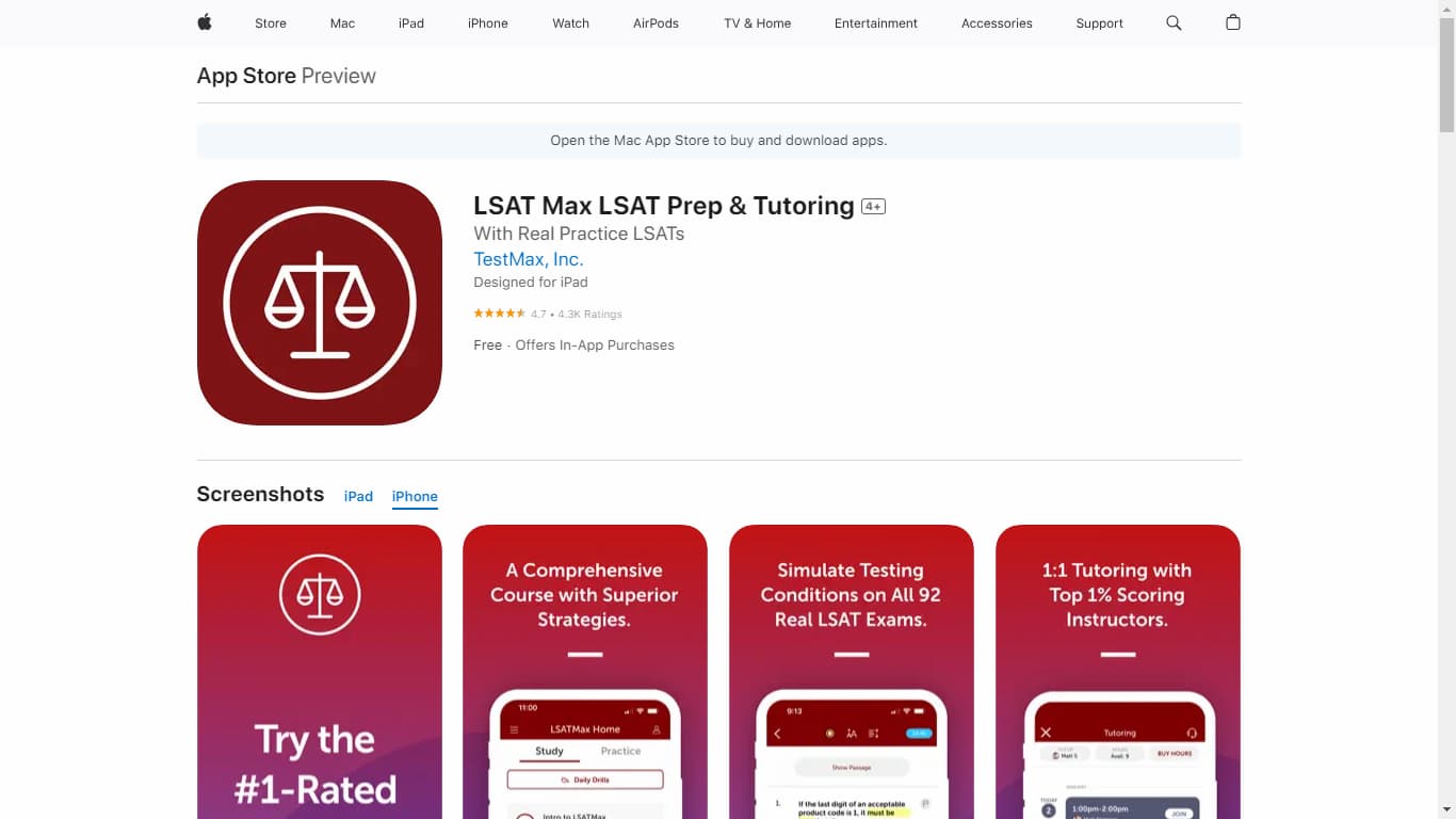 LSAT Max Prep App