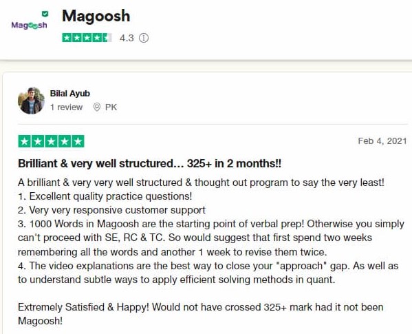 Magoosh - feedback