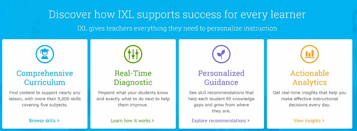 IXL supports success for learner