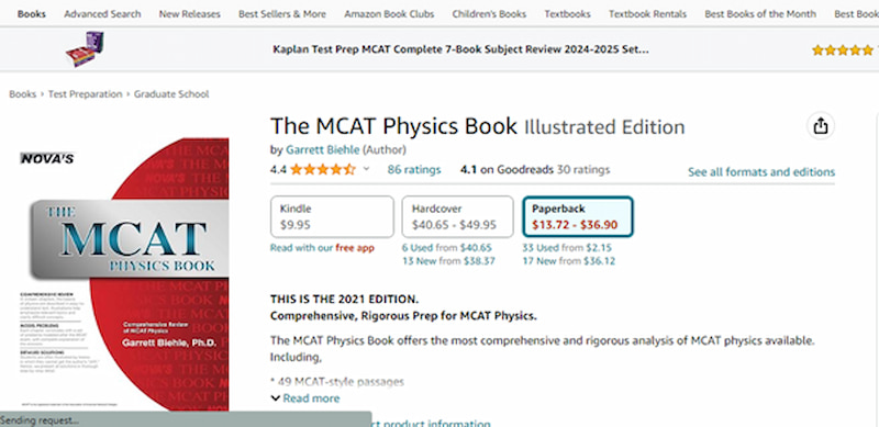 book nova mcat price