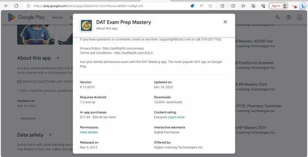 DAT Exam Prep Mastery App