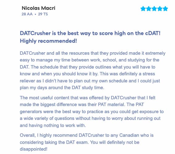 DATCrusher student good recommendation