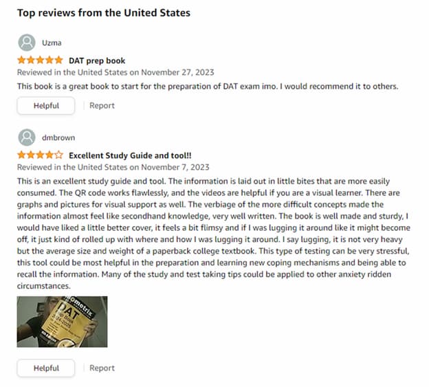 Mometrix DAT Prep Book top reviews from the us