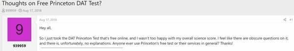 Princeton Review user feedback