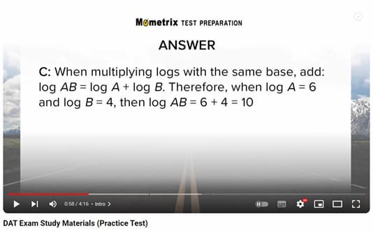 mometrix practice test material example