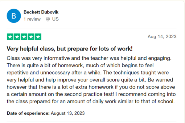 Review on Princeton Review PSAT Course