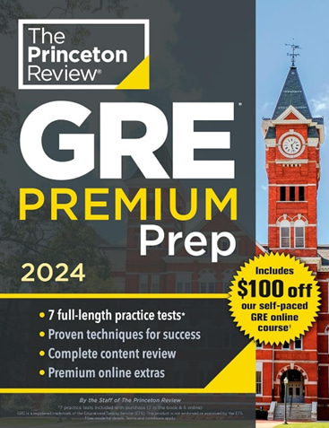 Princeton review book for GRE