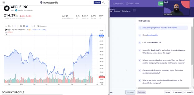 juni learning aple inc stock analysis example