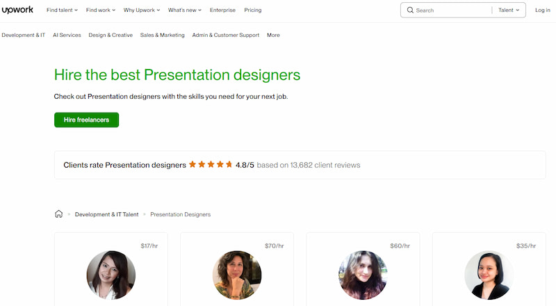 upwork freelance powerpoint production services