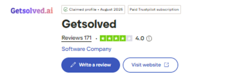 getsolved rating trustpilot
